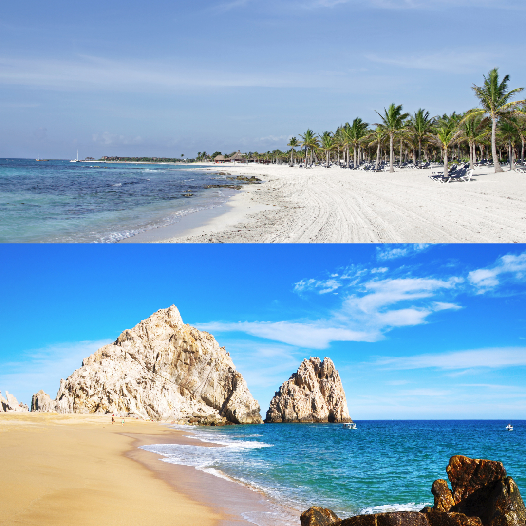 different beaches in Mexico