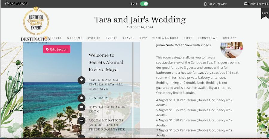 Get your own wedding website!